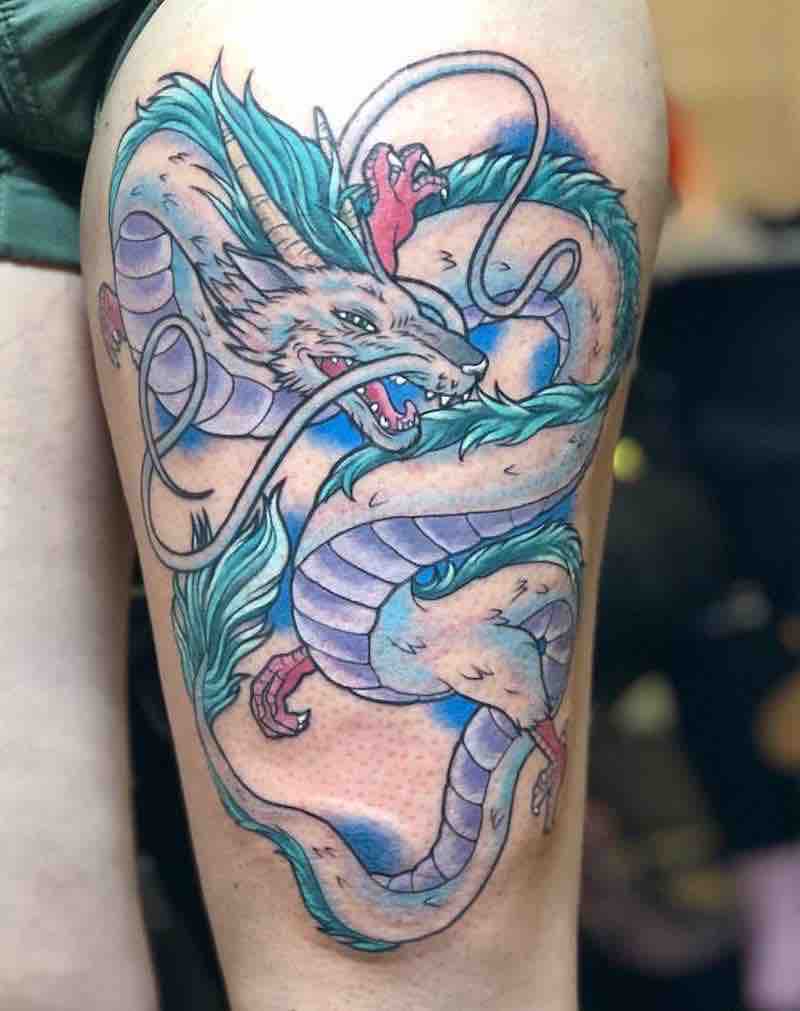 Spirited Away Haku Tattoo 2 by Kimberly Wall