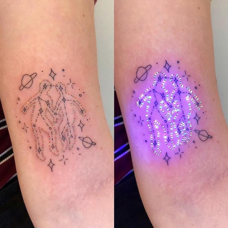 Star Constellation UV Tattoo by Tukoi