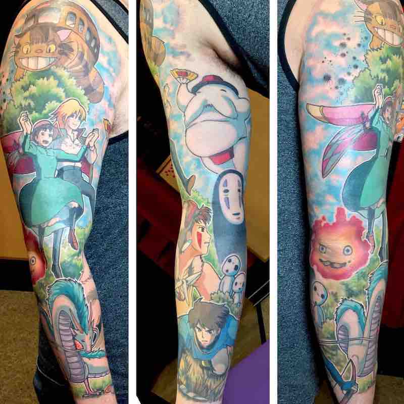 Studio Ghibli Tattoo Sleeve by Kimberly Wall