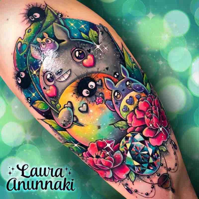 Totoro Tattoo by Laura Anunnaki