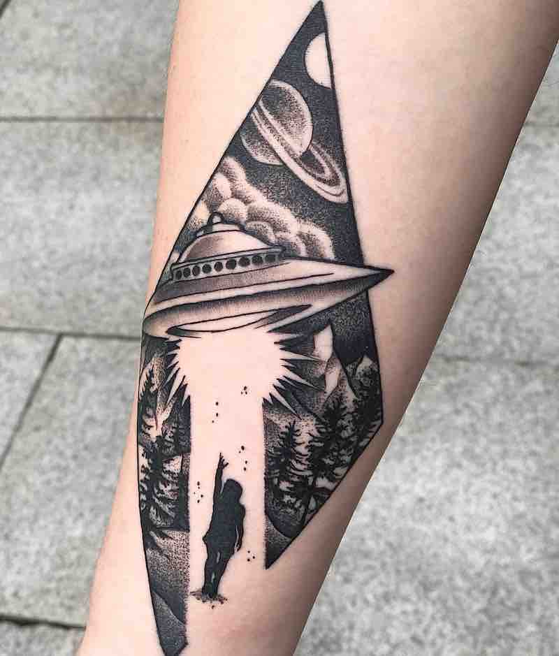 UFO Tattoo by Matthew Larkin