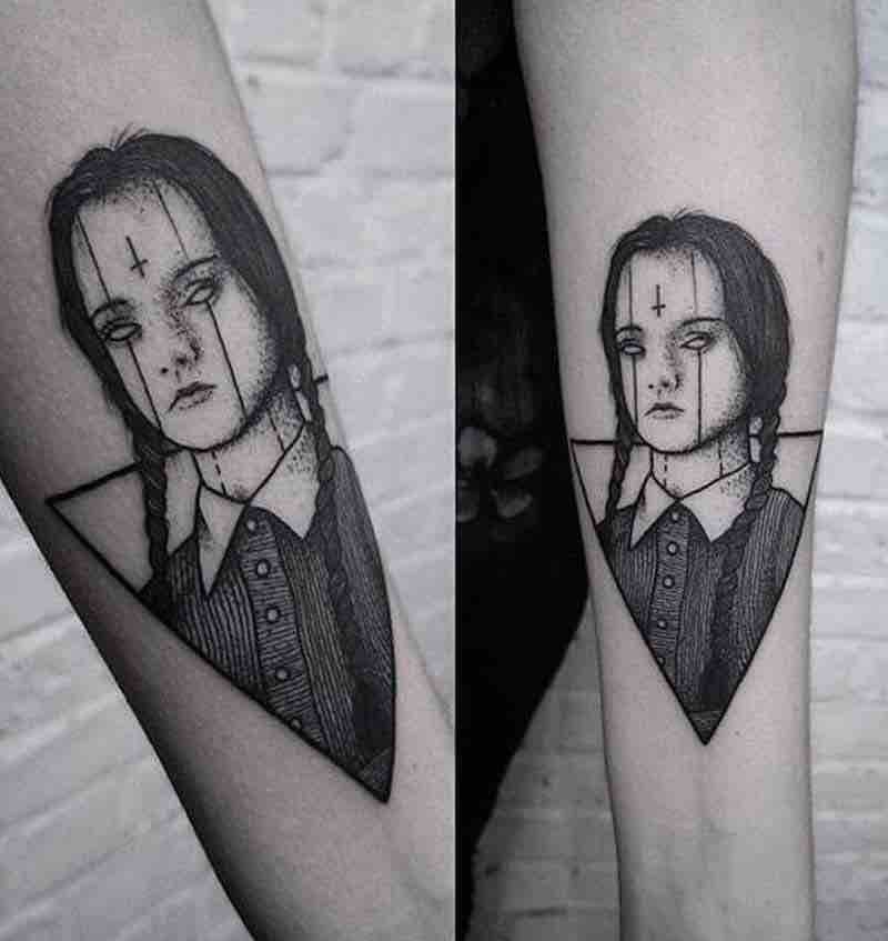 Wednesday Addams Tattoo by Burpi Brebzy