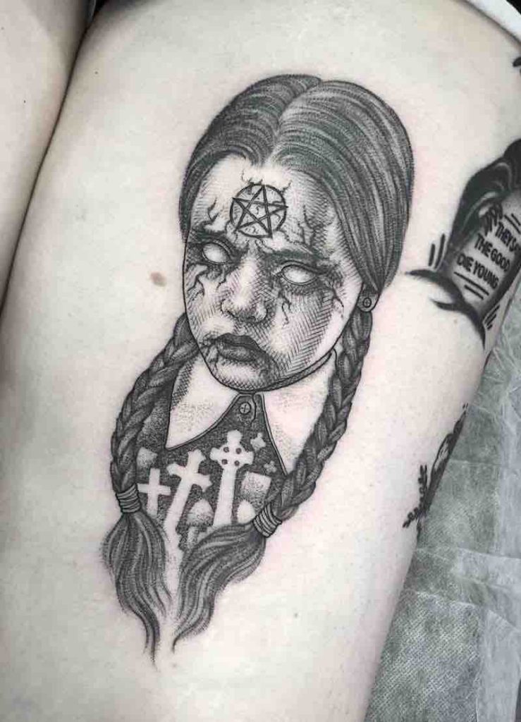 TATTOOSORG  Wednesday Addams by Andrew Patterson of Avenue