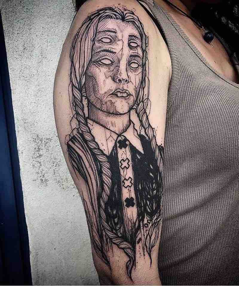 Wednesday Addams Tattoo by Ergo Nomik