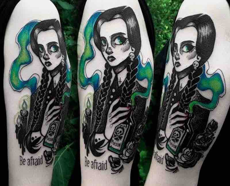 Wednesday Addams Tattoo by Fukari