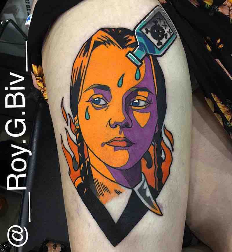 Wednesday Addams Tattoo by Geary Morrill