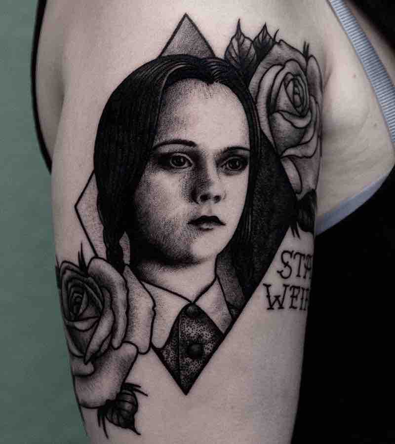 Wednesday Addams Tattoo by Ilja Hummel