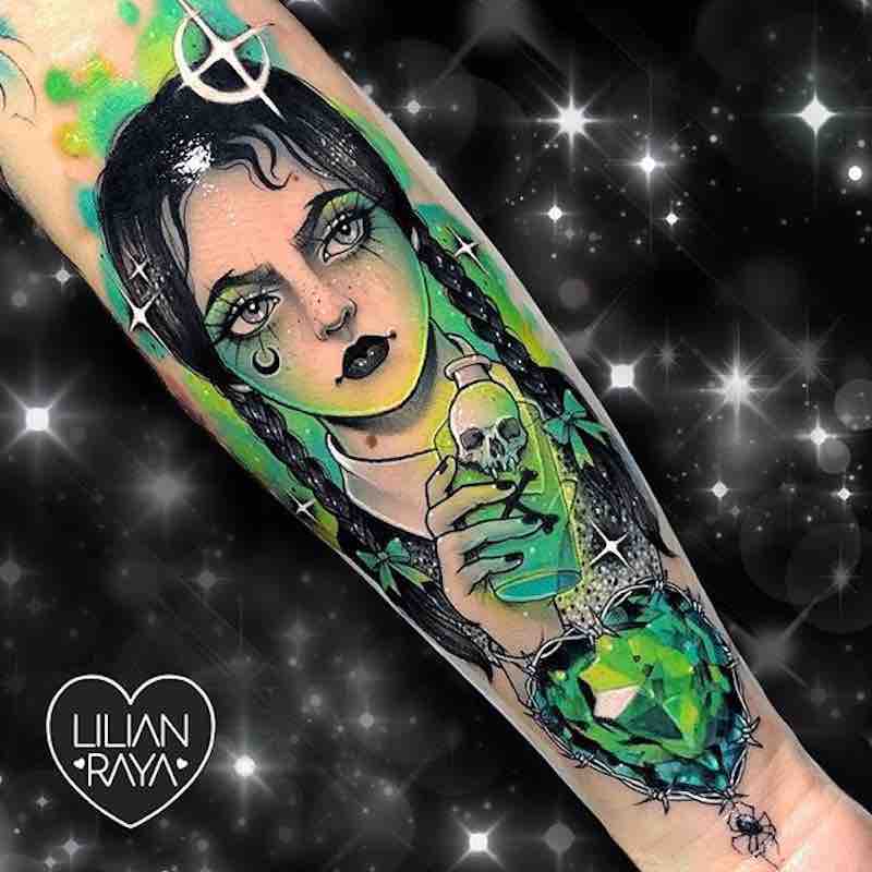 Wednesday Addams Tattoo by Lilian Raya