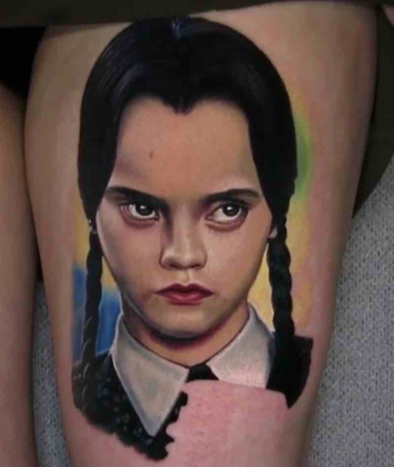 Wednesday Addams Tattoo by Nikko Hurtado