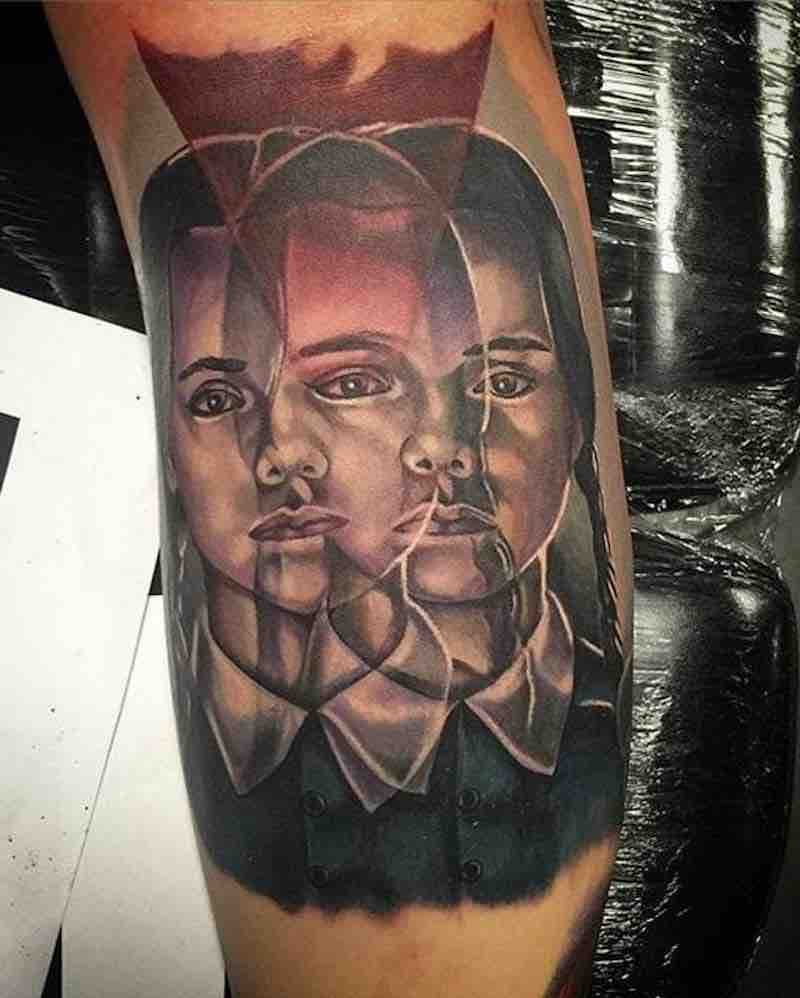 Wednesday Addams Tattoo by Steve Pelkey