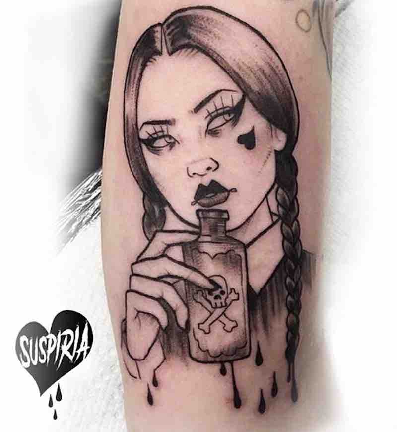 Wednesday Addams Tattoo by Suspiria