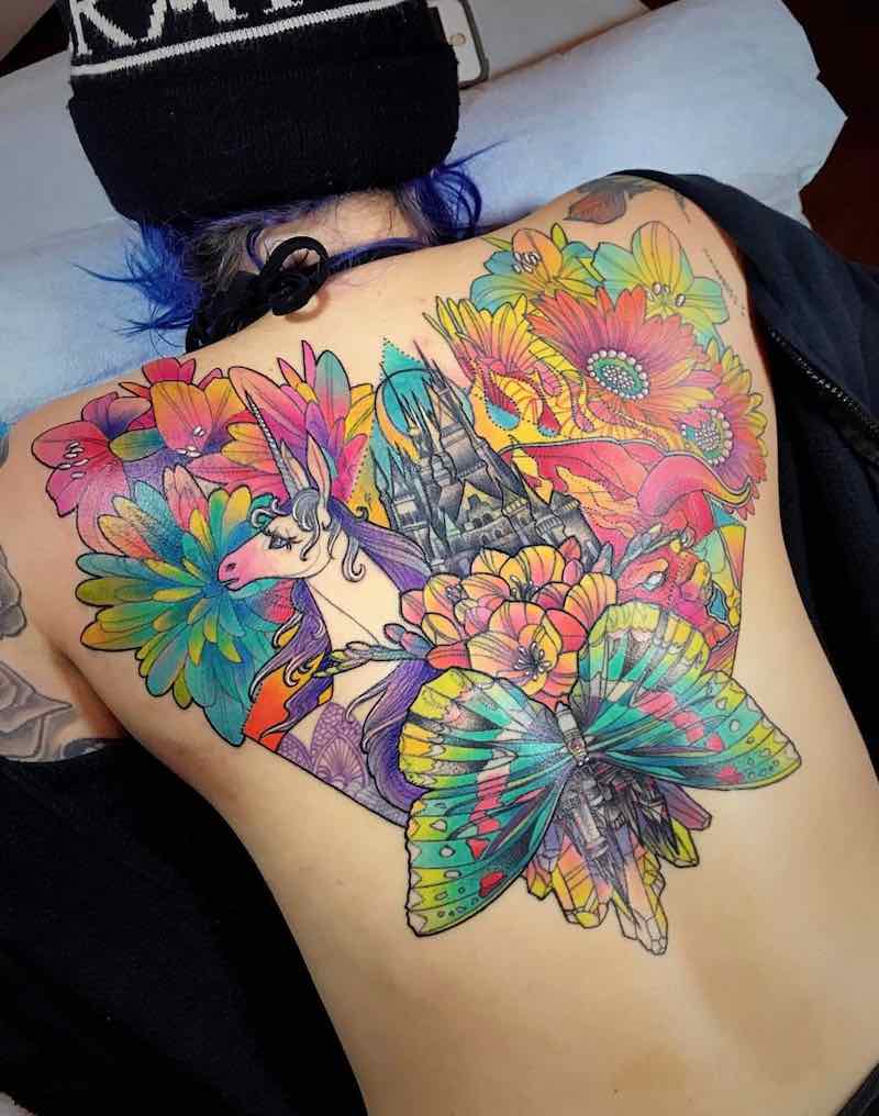 Back Tattoo by Katie Shocrylas