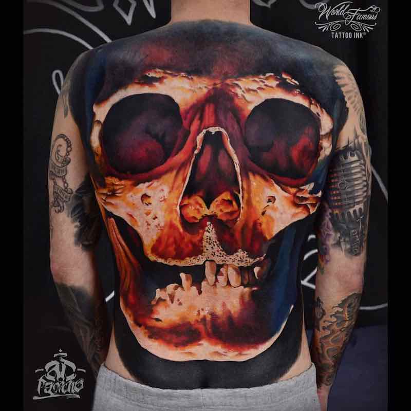 Mens Back Tattoo 2 by Alex Pancho