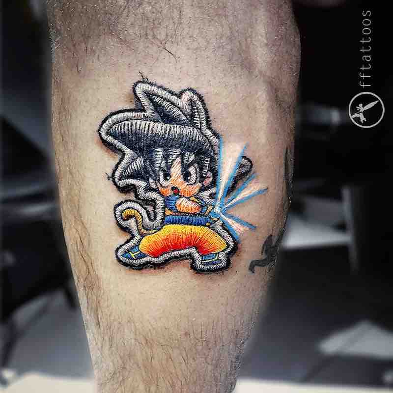Goku Embroidery Tattoo by Fernando Faria