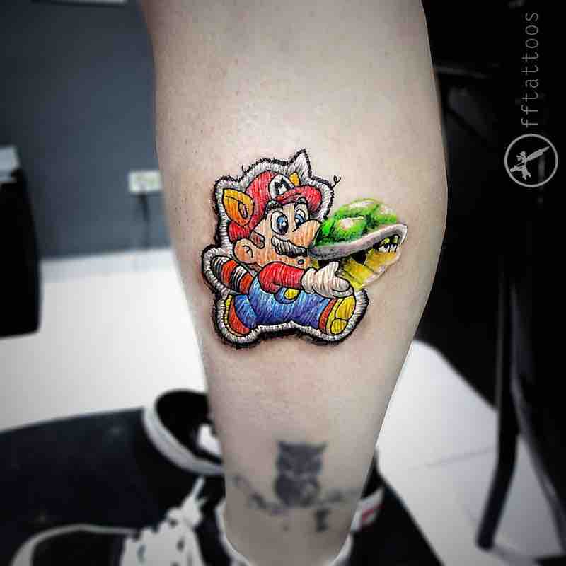 Mario Embroidery Tattoo by Fernando Faria