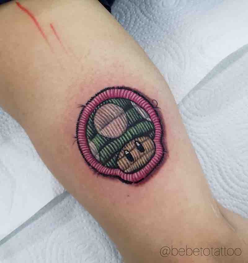 Mushroom Embroidery Tattoo by Edson De Sousa Xavier