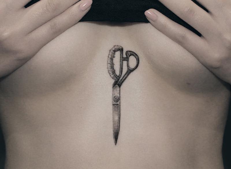 Scissor Tattoo f by Zipin Black