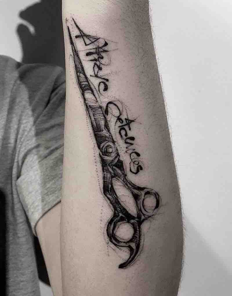 Scissors Tattoo by Bk Tattooer